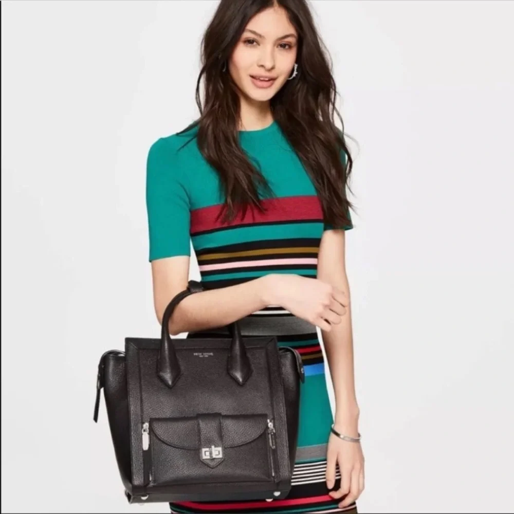 Henri bendel convertible black leather backpack